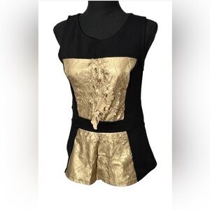Arden B Black And Gold Blouse $44
